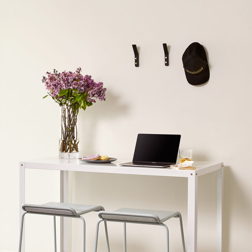 Photo of a Desk in Comfortable Apartment-Style Suites for Extended Stays in Chicago, and Southwest Michigan